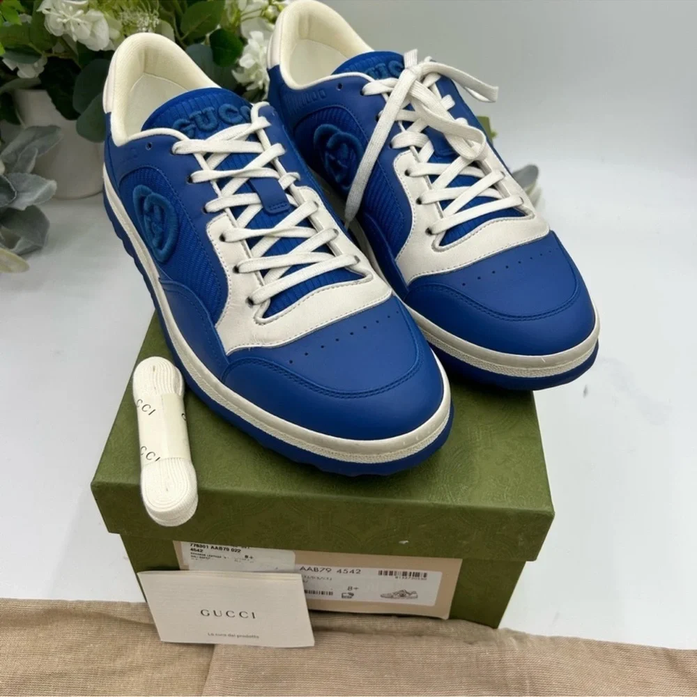 Men’s Gucci MAC 80 low top sneakers size 8.5 fits 9.5 US made in Italy